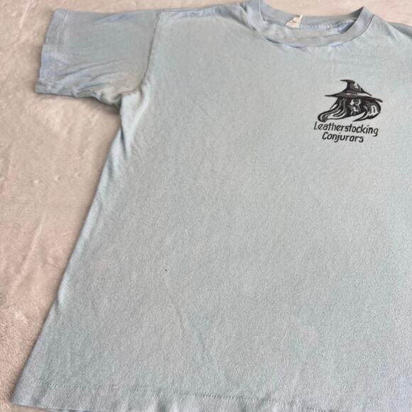 Leatherstocking Conjurers Vintage single stitch T-shirt size small/medium Blue - Picture 6 of 8